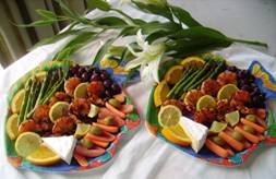 Beach basket platters